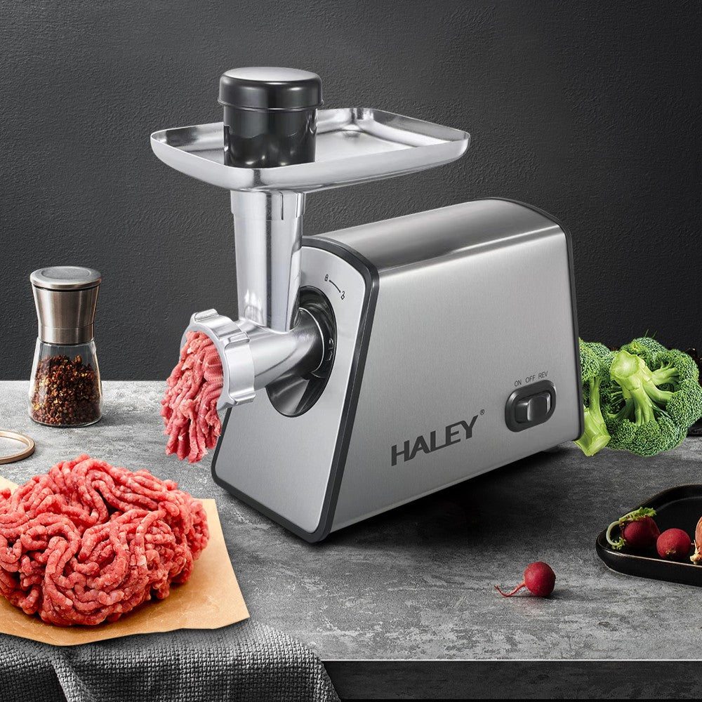 Mașină de Tocat Carne HALEY 2600W, Cutter cu Torsiune Mare, Oțel Inoxidabil, Port Mare de Alimentare, Ușor de Curățat