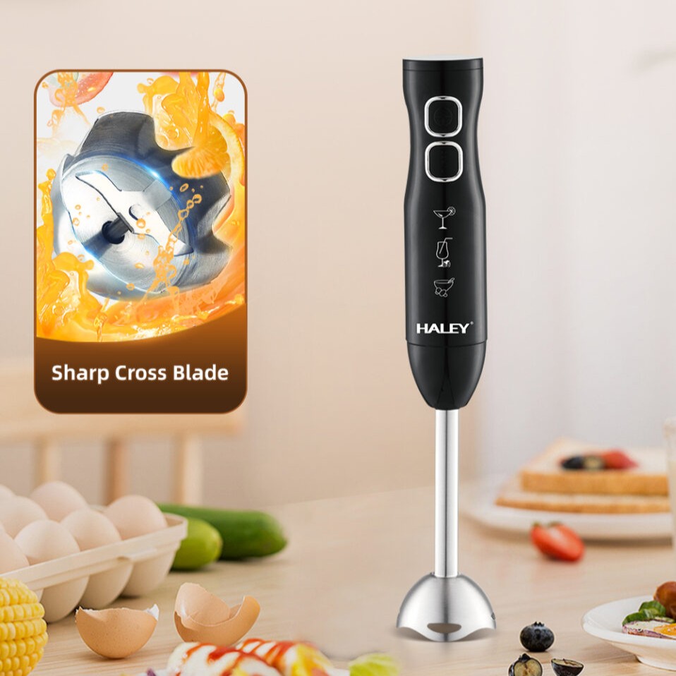 Blender Vertical HALEY 1200W cu Lame Inox, 2 Viteze, Motor Silențios, Mâner Anti-Alunecare | Design Compact 37 cm