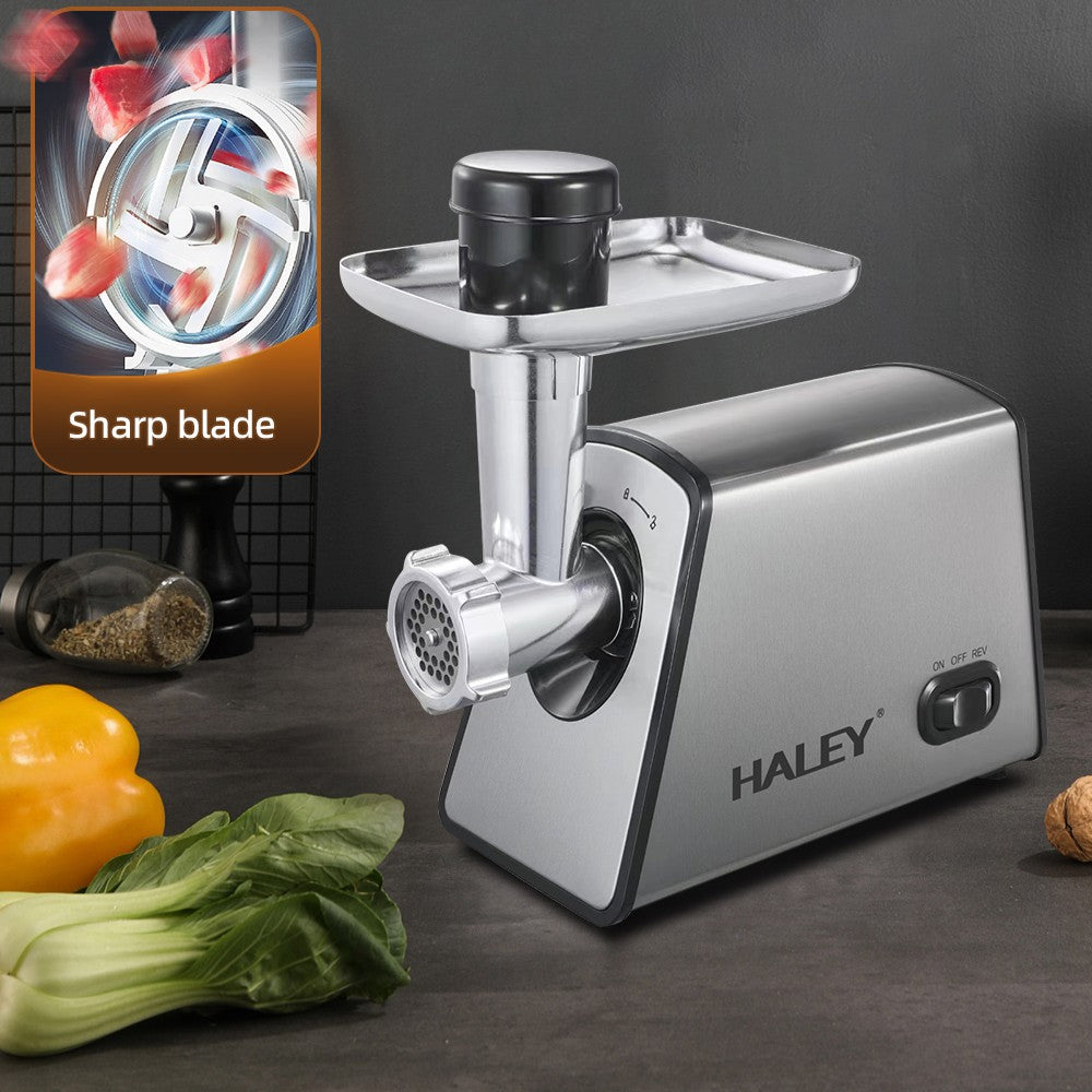 Mașină de Tocat Carne HALEY 2600W, Cutter cu Torsiune Mare, Oțel Inoxidabil, Port Mare de Alimentare, Ușor de Curățat