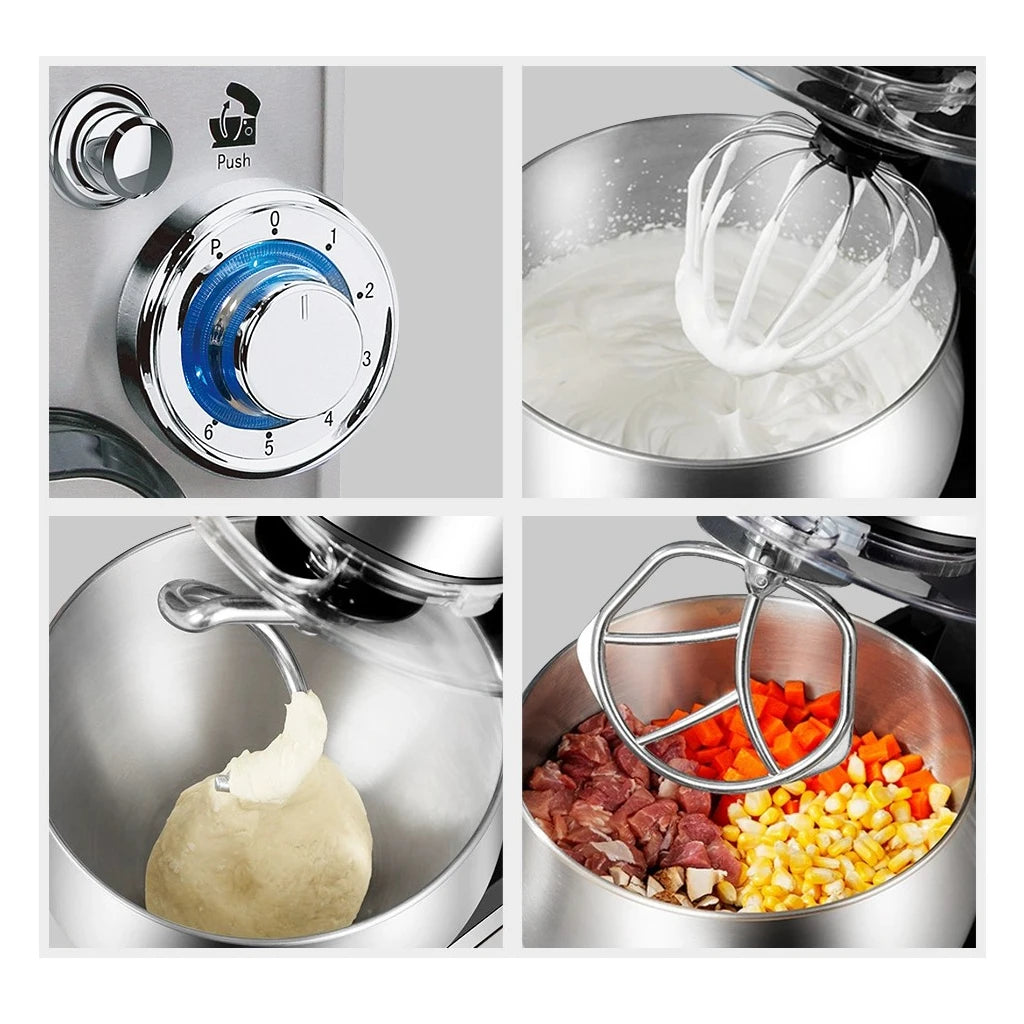 Robot de bucătărie multifuncțional HALEY HY-2403, 7L, inox, 6 viteze + Turbo