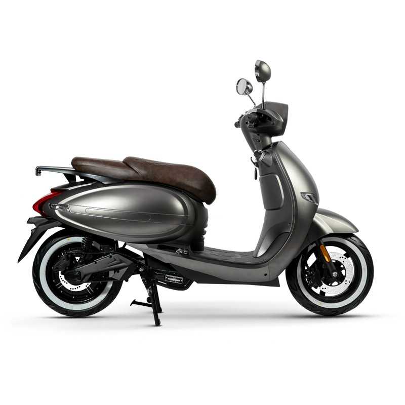 Scuter Electric N-Moto LX06 Gri – Motor BOSCH 2300W, Viteză 25 km/h, Fără Permis, Dimensiuni 1865x700×1113mm, Greutate 90Kg, Autonomie 60 km, Baterie Lithium 60V, COC & EEC + Carte Rar (CIV) + Cadou Tricou N-Moto