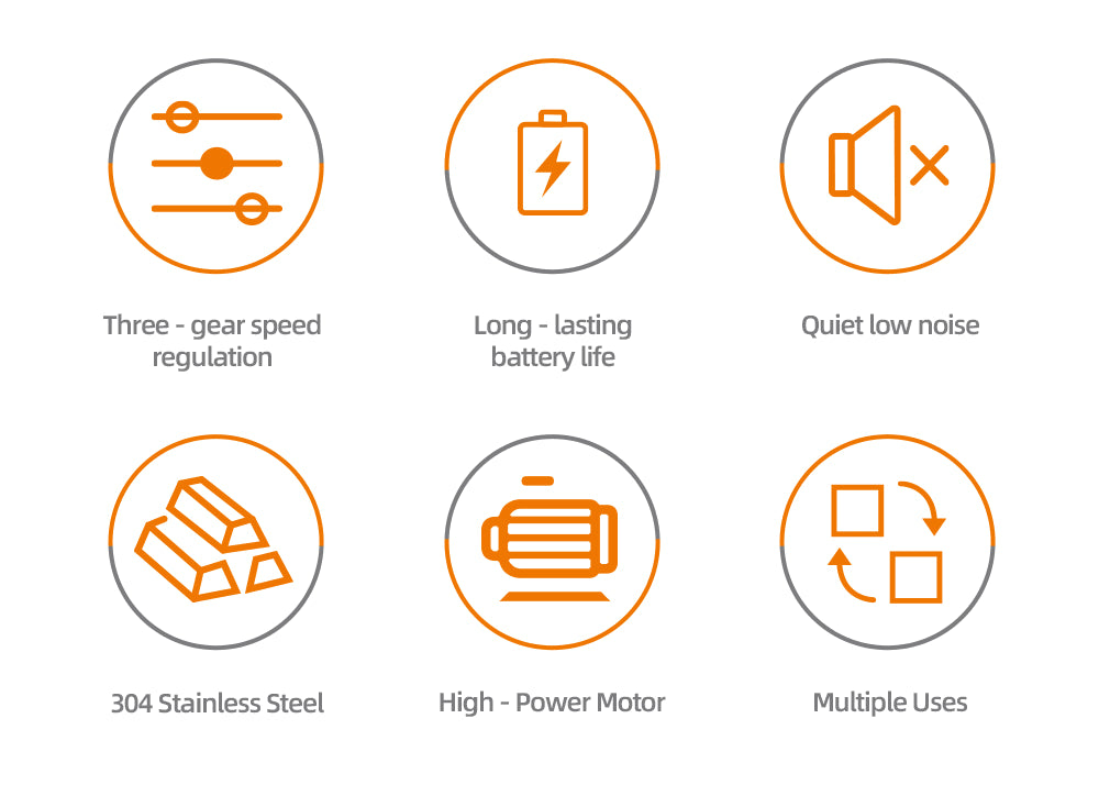 Spumator de Lapte Electric HALEY HY-1130, 20W, 3 Viteze, Încărcare USB, 2 Capete Inox, Multifuncțional 2 în 1