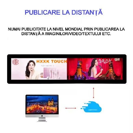 Reclama luminoasa led, AT PERFORMANCE®, Programabila, Wi-Fi, USB, P5 Full Color, 130 x 55 cm, Aluminiu/ABS