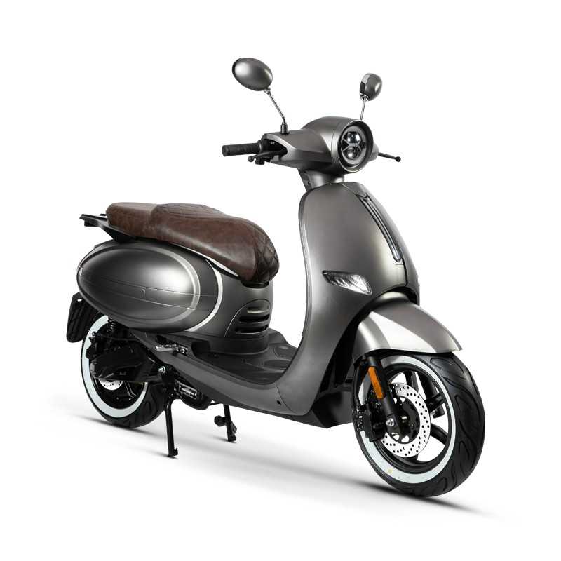 Scuter Electric N-Moto LX06 Gri – Motor BOSCH 2300W, Viteză 25 km/h, Fără Permis, Dimensiuni 1865x700×1113mm, Greutate 90Kg, Autonomie 60 km, Baterie Lithium 60V, COC & EEC + Carte Rar (CIV) + Cadou Tricou N-Moto