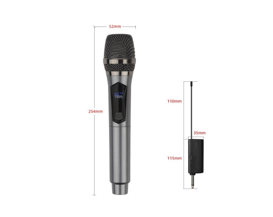 Set 2 microfoane, Wireless, AT PERFORMANCE®, Pentru Karaoke, Negru