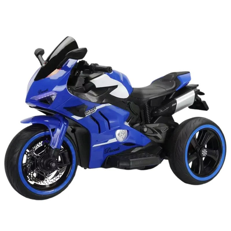 Motocicleta Electrica cu Acumulator pentru Copii AT PERFORMANCE®, cu Melodii si Lumini, 12V, 3 Roti, Mers cu Spatele