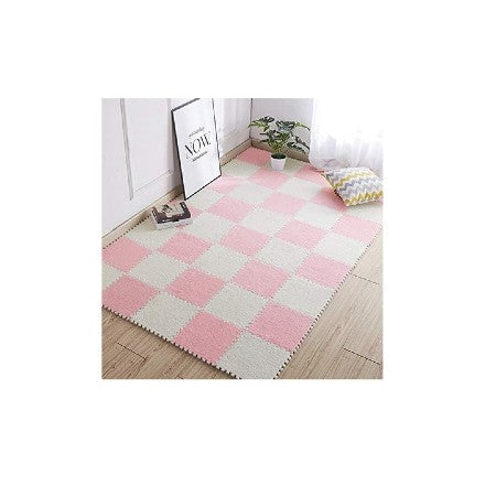 Set 10X Mocheta Pufoasa ROZ , Tip Covor Puzzle, cu Spuma 30×30 cm,