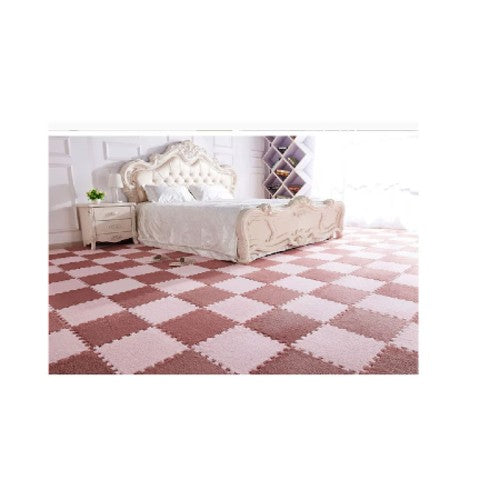 Set 10X Mocheta Pufoasa ROZ , Tip Covor Puzzle, cu Spuma 30×30 cm,