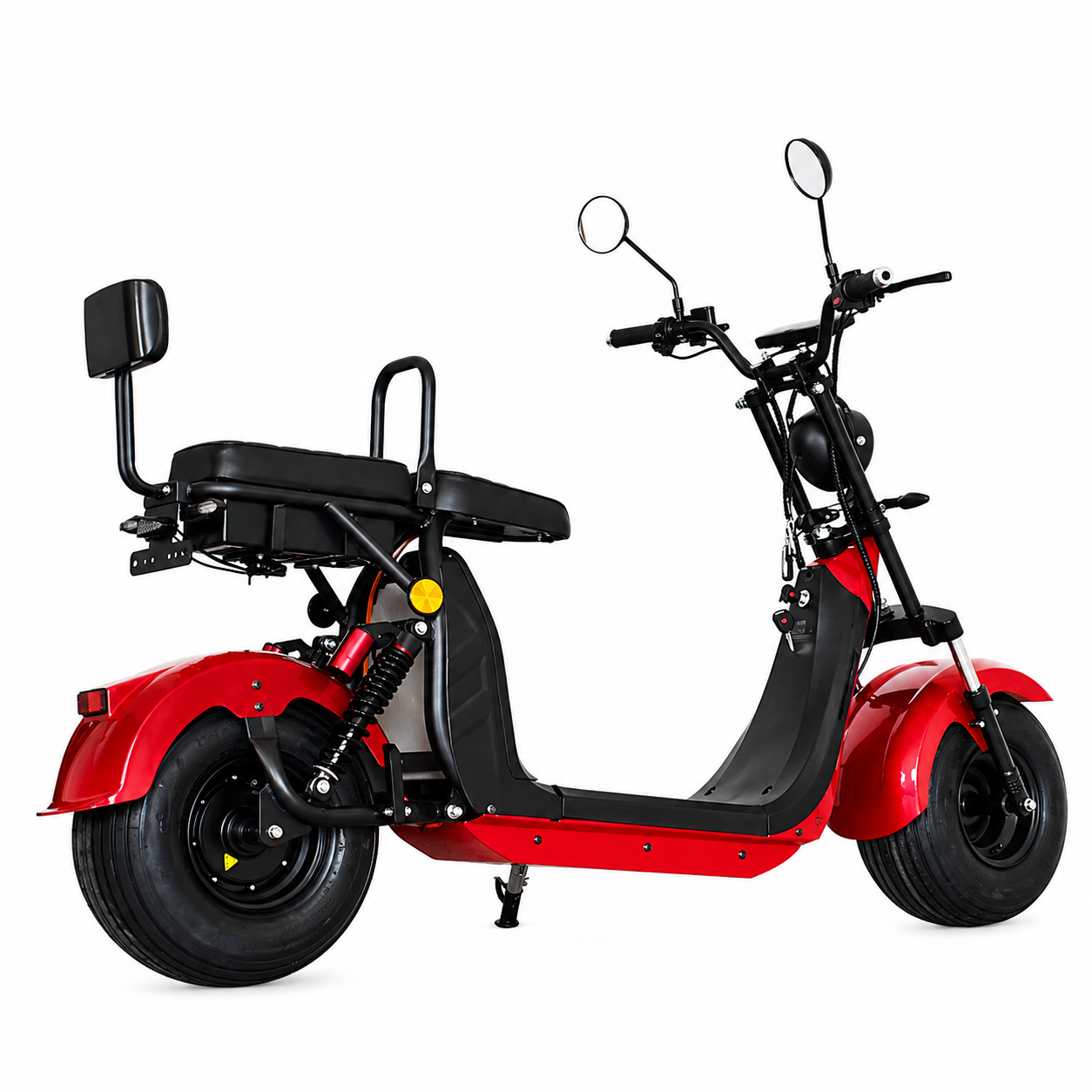 Scuter Electric 2 Persoane, Viteză Limitată 25 km/h – Fără Permis, Viteza maxima 25km/h, Autonomie 45 km, Motor 1500W, Baterie 20Ah, Suspensie Hidraulică, COC Inclus