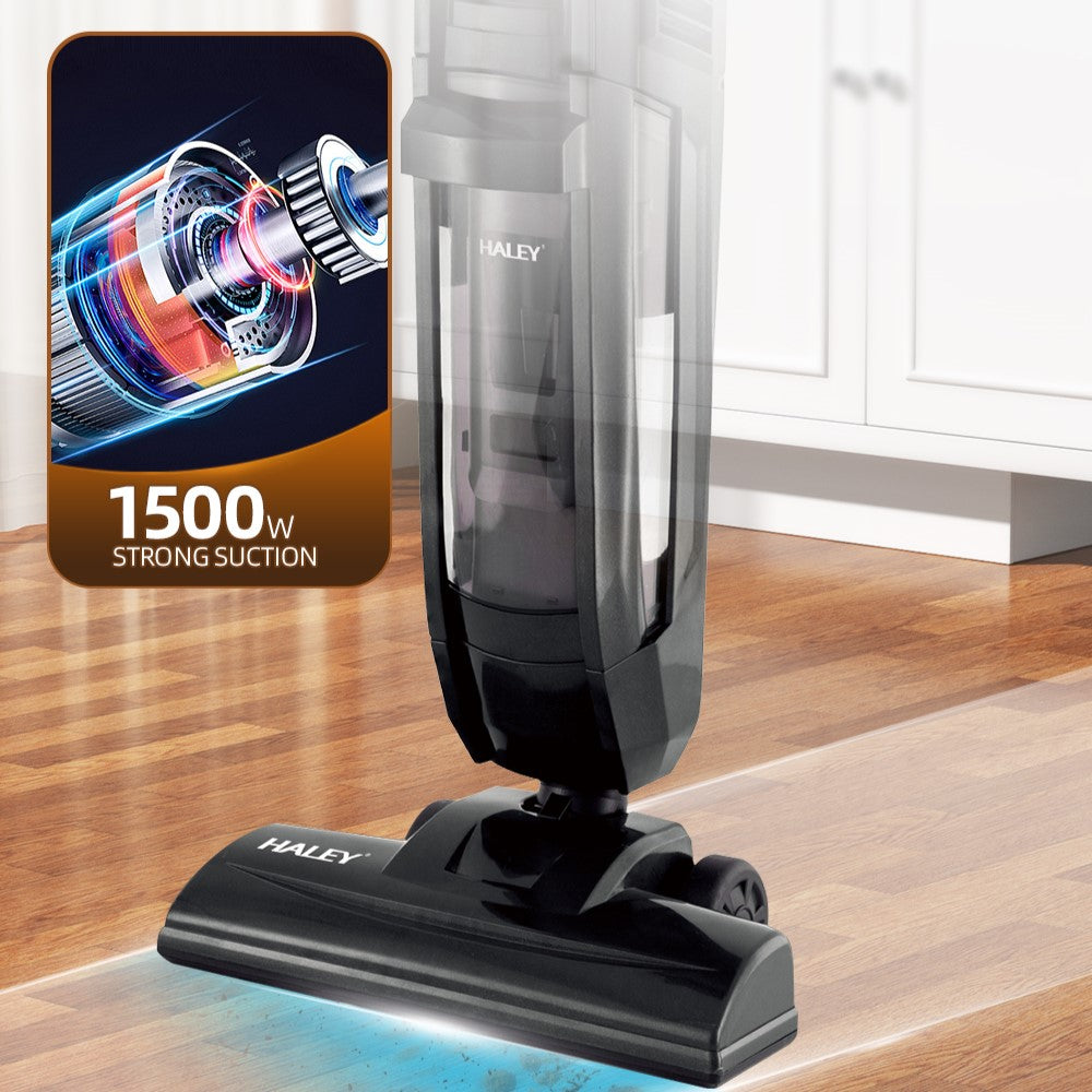 Aspirator Portabil HALEY HY-1923 cu Motor Fara Perii, Putere de 800W, Cos de Praf Generos de 1L