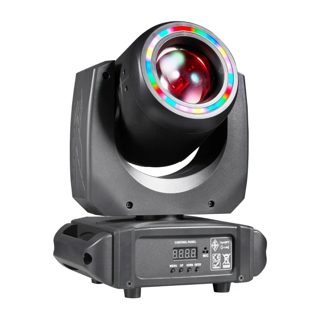 Moving Head LED Small Steeler Abyss – Lyra LED Profesională cu Prismă 18 Fațete, Gobo 8 Modele, Scanner DMX512 14CH, Efect Voice-Activated pentru Club, Disco, Scenă și Evenimente