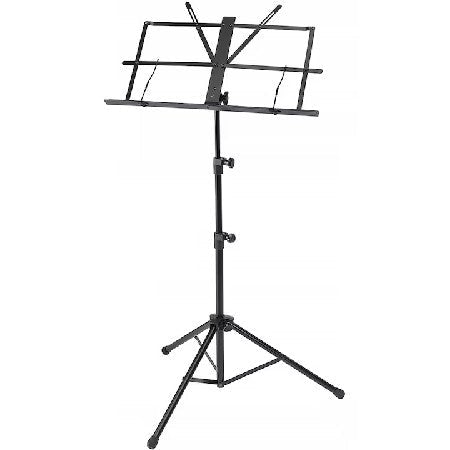 Suport Partitură Metalic Reglabil și Pliabil cu Husă, 123 cm, Negru