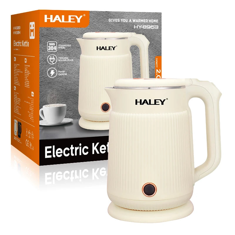 Fierbător Electric HALEY HY-8963, 2L, 1500W, Design Modern