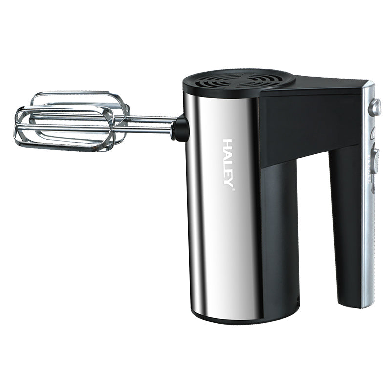 Mixer de Mână din Inox HALEY 500W – 5 Viteze, Silențios, Motor Puternic, Accesorii Incluse