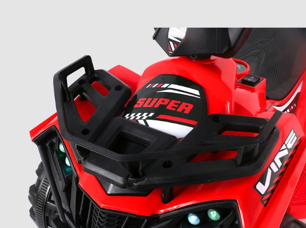 ATV PowerKid 6V – Aventură Electrică pentru Micii Șoferi (2–6 ani, 3–5 km/h) 🏎️⚡ Rosu