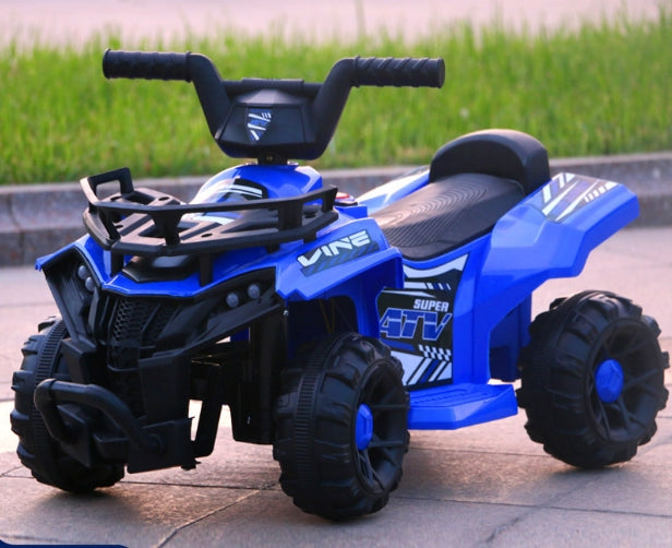ATV PowerKid 6V – Aventură Electrică pentru Micii Șoferi (2–6 ani, 3–5 km/h) 🏎️⚡ Albastru