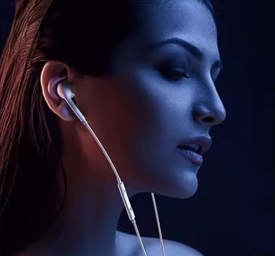 Căști In-Ear cu Microfon și Control Integrat, Conector Type-C, 1.3m – Sunet Hi-Fi, Compatibile Android & Huawei
