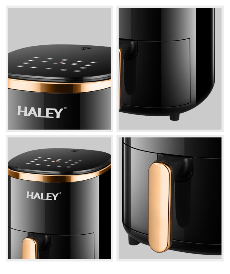 Friteuza cu Aer HALEY, 6L, 2000W, Performanta Moderna pentru Gatit Sanatos, Negru