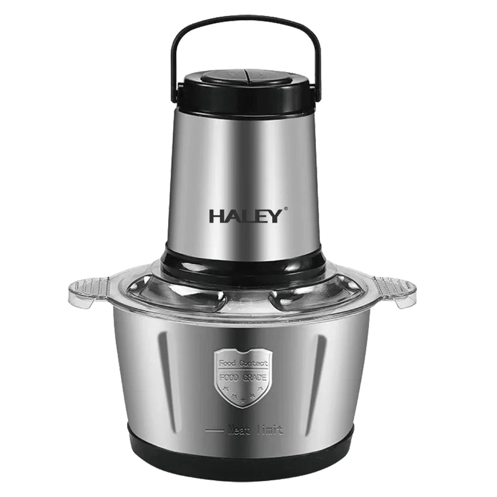 Tocător de alimente HALEY HY-1225 – Putere de 500W și vas de 2L din inox pentru tocare rapidă și eficientă
