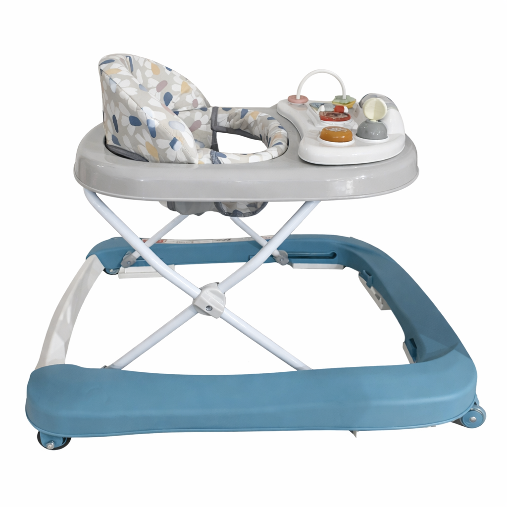 Premergător bebe KIDOO Baby Walker W1246UR2, cu jucării și muzică, 6–18 luni, Albastru