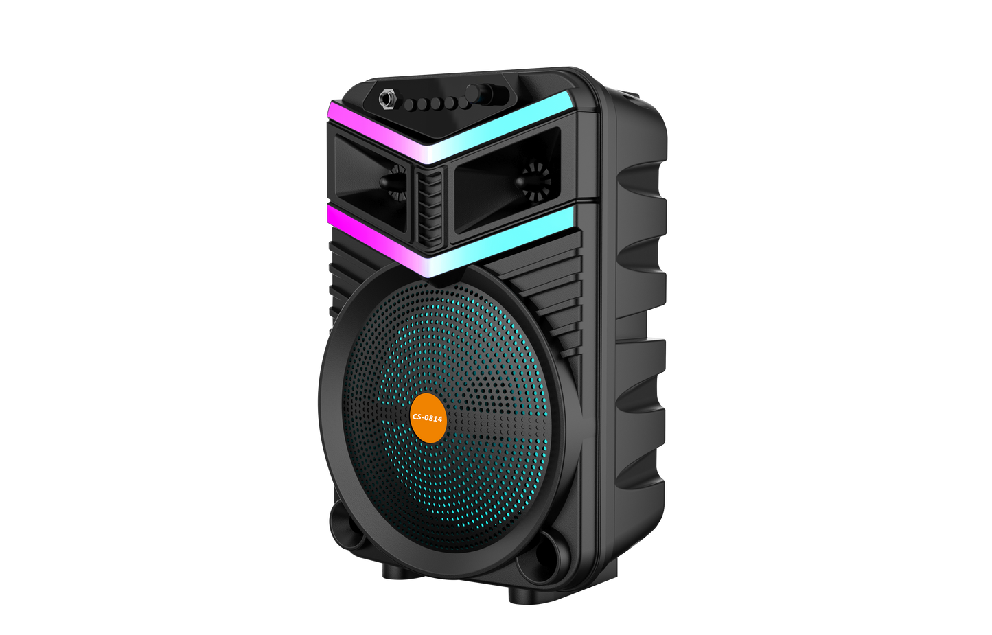 Boxa Portabila AT PERFORMANCE®, cu Lumini RGB, cu Maner, Putere 100W, MP3, USB, Bluetooth, TF, WIFI, Slot Microfon, Karaoke, Acumulator, Negru