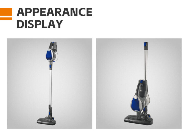 Aspirator vertical 2 în 1 HALEY, 1,2L, 22.2V, autonomie max 40 min, Albastru/Argintiu