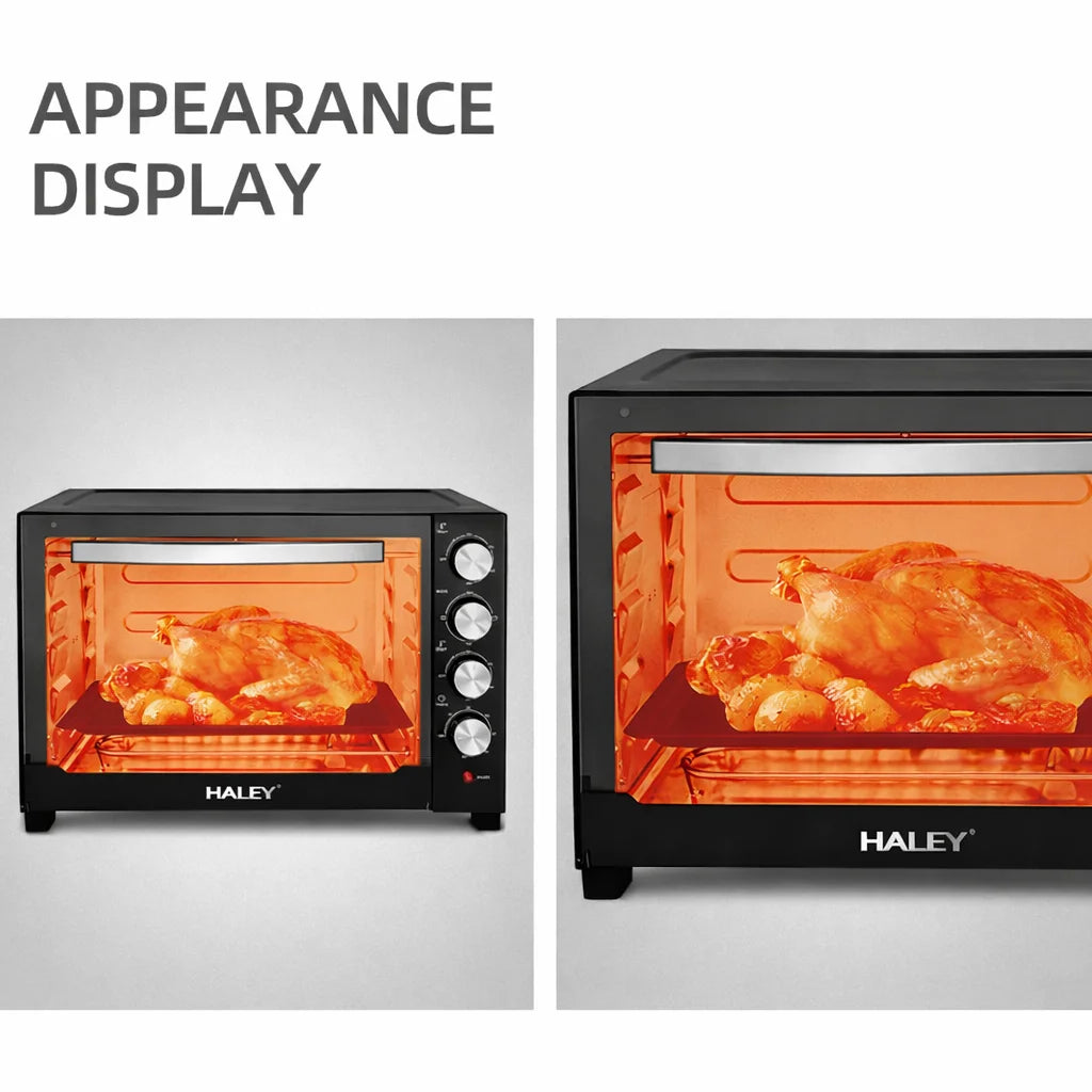 Cuptor Electric HALEY HY-5130, 60L, 2200W, Termostat 80–250°C, Timer 60 min