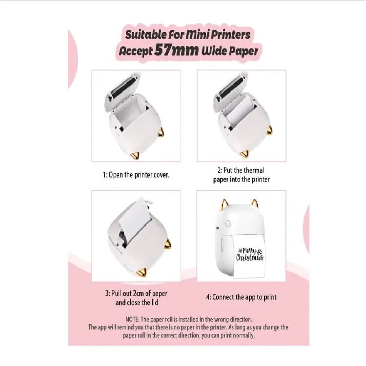 Set 5 Role Hârtie Termică AT PERFORMANCE pentru Aparatele Foto cu Printare Instant și Imprimante Termice