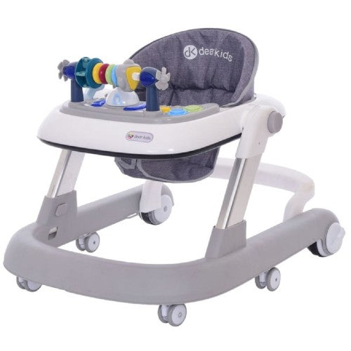 Premergator educational KIDOO 3 in 1 pentru copii, functie de masuta, premergator si Antemergator Alb/Gri