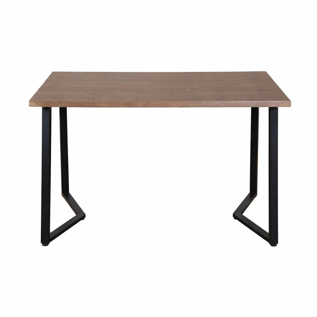 Set Masă Bucatarie Si Sufragerie 120x70 cm cu 4 Scaune, Blat Lemn, Cadru Metalic – Stil Modern