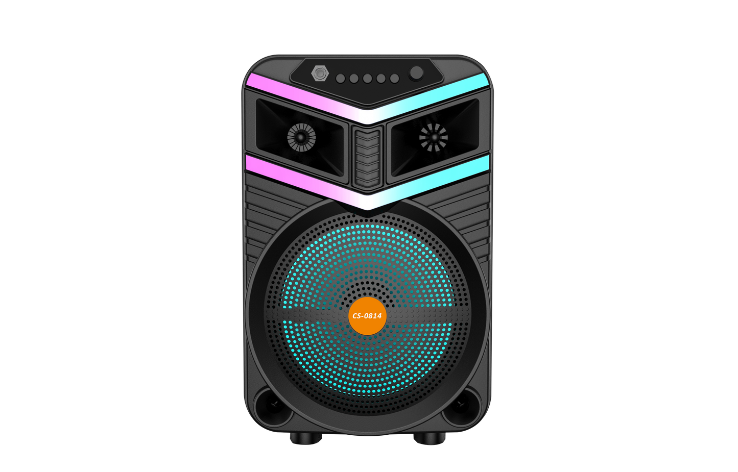 Boxa Portabila AT PERFORMANCE®, cu Lumini RGB, cu Maner, Putere 100W, MP3, USB, Bluetooth, TF, WIFI, Slot Microfon, Karaoke, Acumulator, Negru