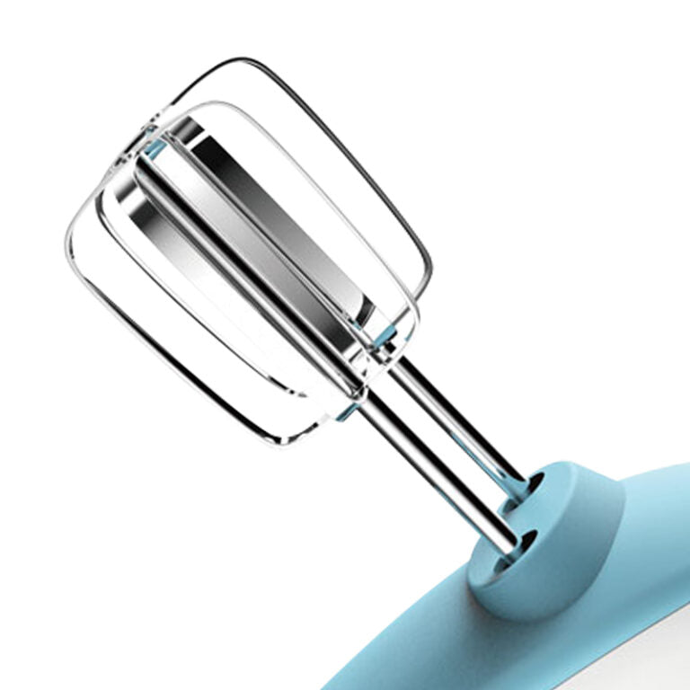 Mixer de Mână Haley 500W, 7 Trepte Viteză, Alb/Albastru, Silențios, Accesorii Incluse