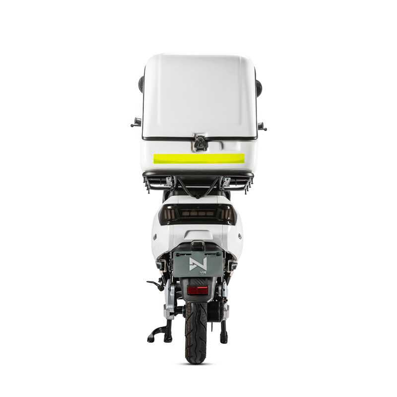 Scuter Electric N-Moto LX05-DELIVERY – Alb, 25 km/h, Fără Permis, Motor BOSCH, 2× Baterii Lithium 60V, Greutate estimativă 90–95 kg, Dimensiuni 1940 × 720 × 1330 mm, Autonomie 150 km, COC & EEC, Carte Rar (CIV), Ideal pentru Livrări + Cadou Tricou N-Moto