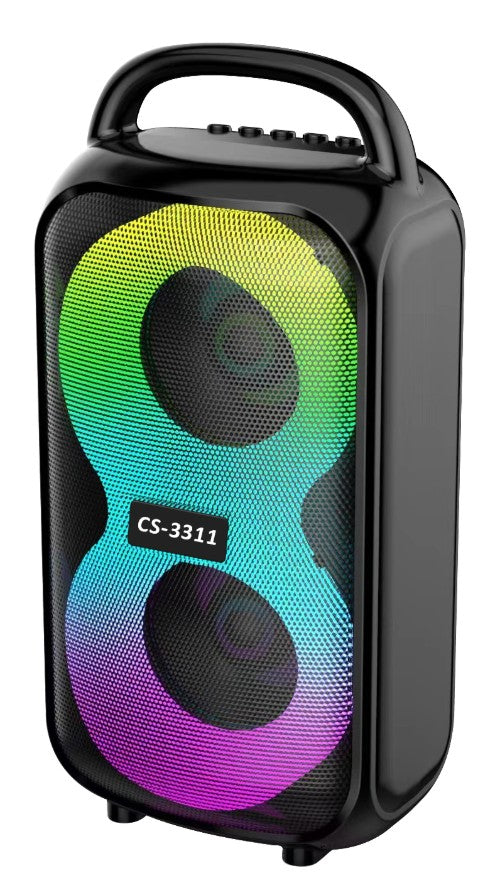 Boxa Portabila AT PERFORMANCE®, cu USB, Bluetooth, Lumini Led RGB, 80W, TF, Radio FM, Acumulator 3.7v Inclus