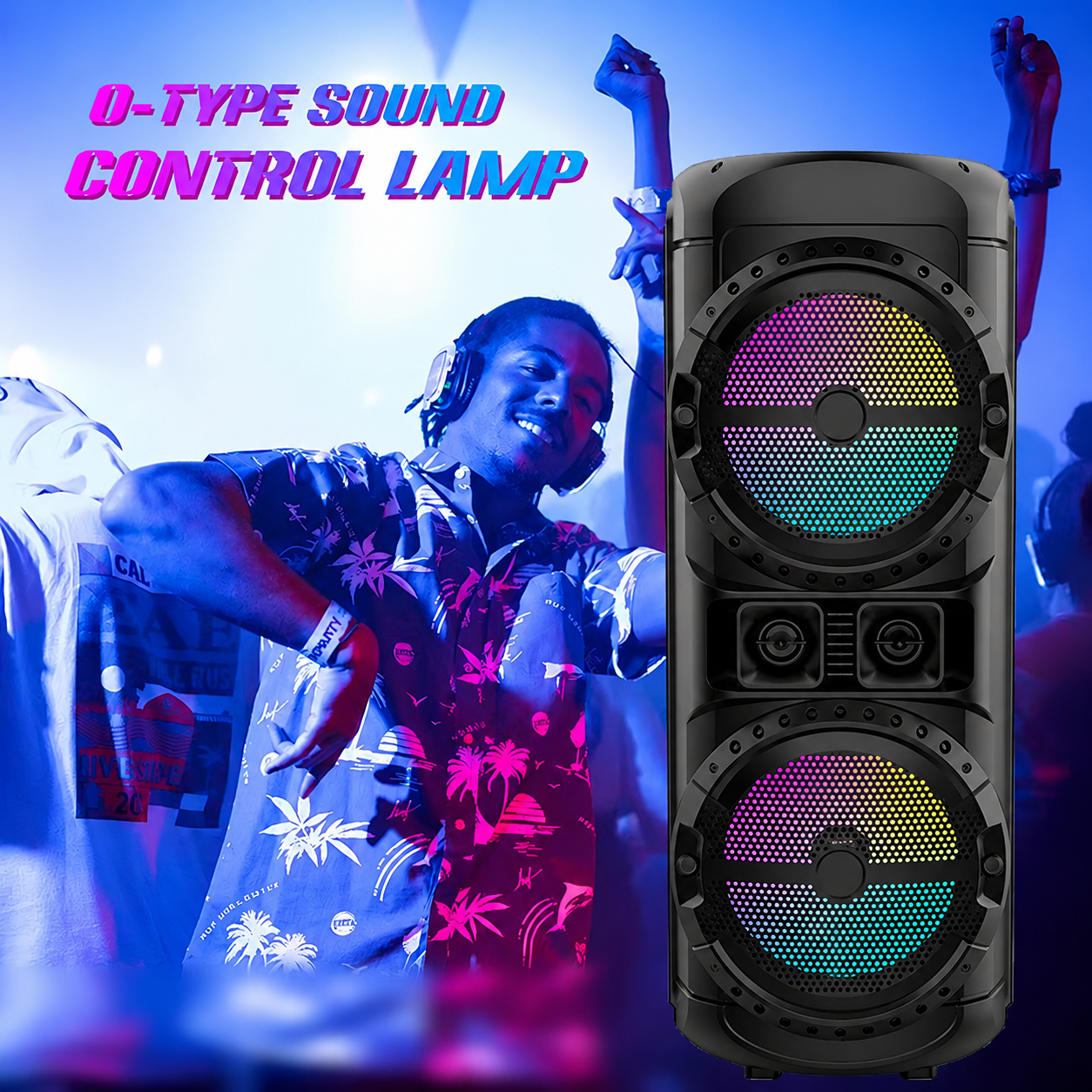 Boxă Portabilă Karaoke Sing-e ZQS12201, Bluetooth, Dual 12", Microfon Wireless Inclus, LED RGB, USB/TF/AUX, Radio FM, Acumulator Reîncărcabil