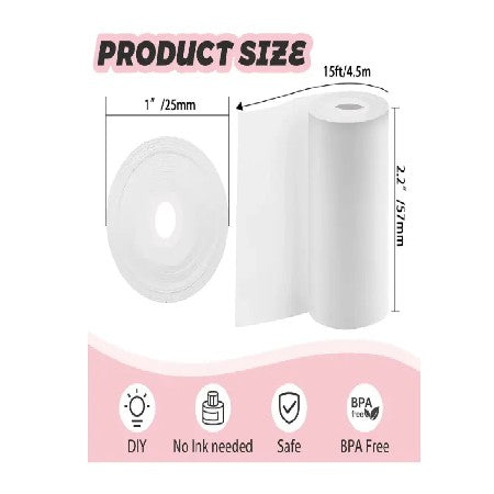 Set 5 Role Hârtie Termică AT PERFORMANCE pentru Aparatele Foto cu Printare Instant și Imprimante Termice