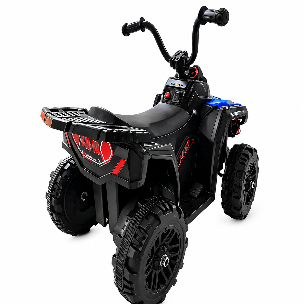 ATV Electric KIDOO pentru Copii 6V, Motor 380, Faruri LED, Pornire cu Buton, Design Off-Road, Albastru