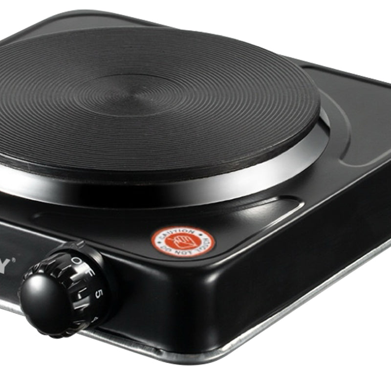 Plită Electrică HALEY cu 1 Zonă de Gătit – 1000W, Protecție la Supraîncălzire, Design Compact din Oțel Inoxidabil