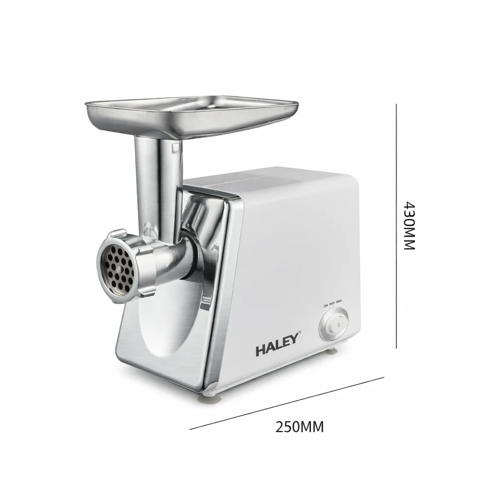 Mașină de tocat carne HALEY HY-1323, 3000W, funcție revers, 2 site, inox