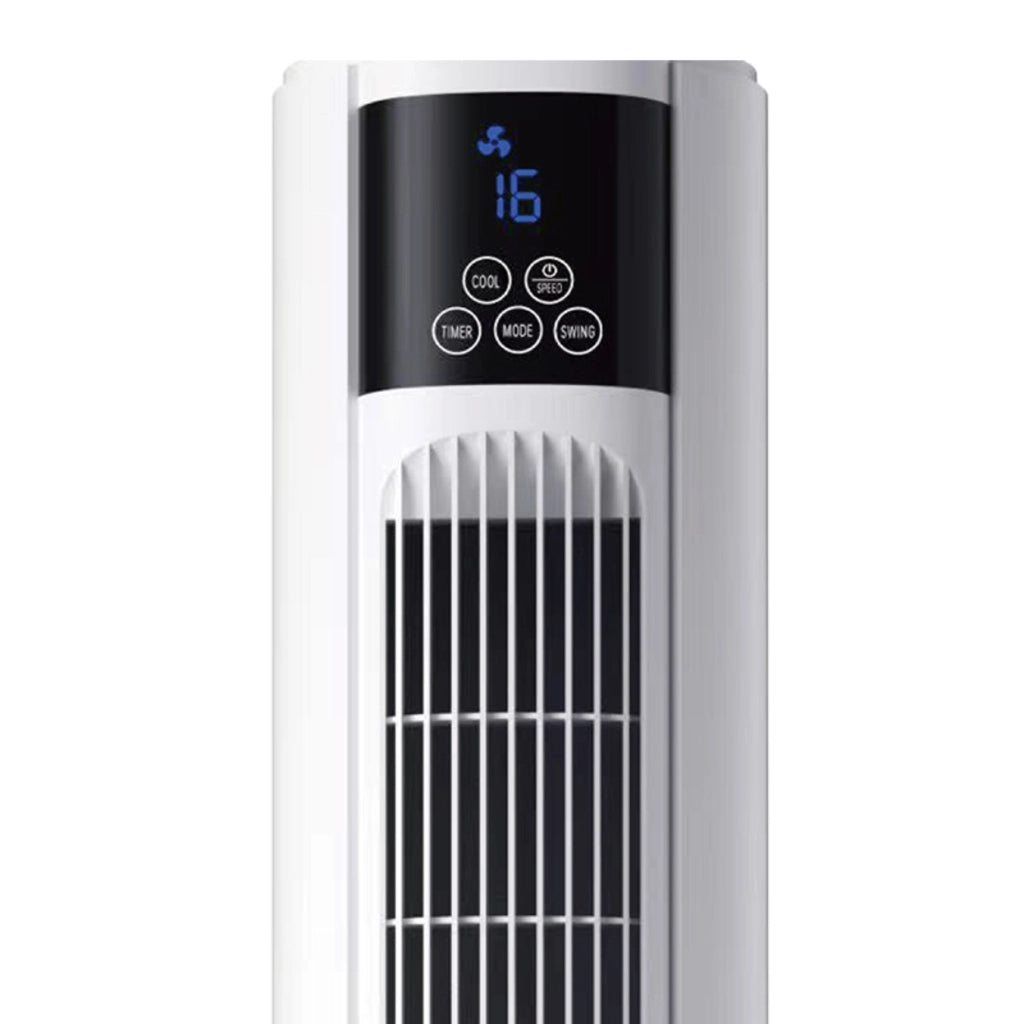 Răcitor de Aer Tip Turn HALEY HY-6117, 2000W, Rezervor 4,5L, 3 Trepte de Viteză, Oscilație Automată, Telecomandă, Timer, Display LED, Alb