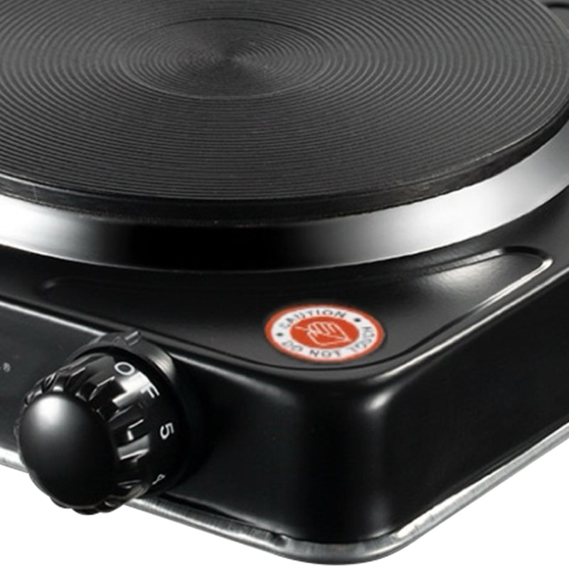 Plită Electrică HALEY cu 1 Zonă de Gătit – 1000W, Protecție la Supraîncălzire, Design Compact din Oțel Inoxidabil