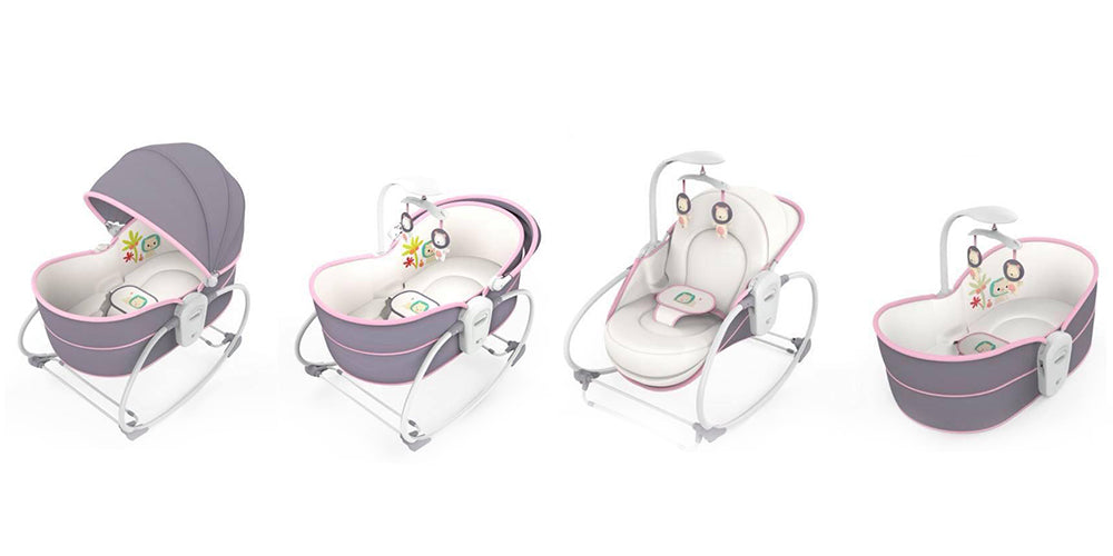 Balansoar 5 în 1 Mastela pentru bebeluși, roz