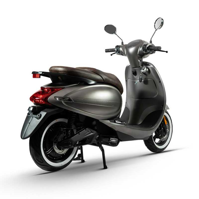 Scuter Electric N-Moto LX06 Gri – Motor BOSCH 2300W, Viteză 25 km/h, Fără Permis, Dimensiuni 1865x700×1113mm, Greutate 90Kg, Autonomie 60 km, Baterie Lithium 60V, COC & EEC + Carte Rar (CIV) + Cadou Tricou N-Moto