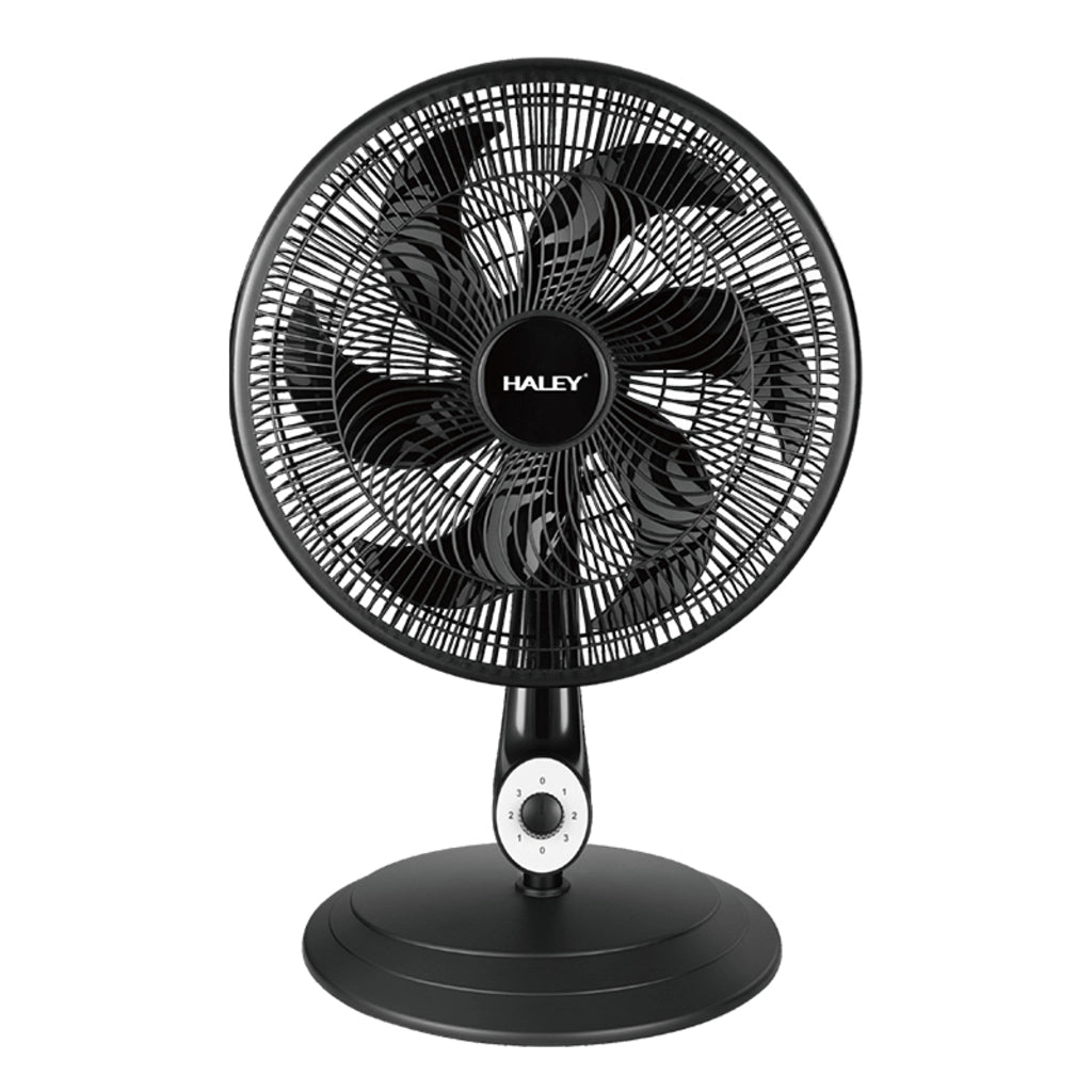 Ventilator cu Picior HALEY HY-6016, 18 Inch, 6 Pale, 3 în 1 (Podea/Masă), 3 Trepte de Viteză, Oscilație Orizontală, Înălțime Reglabilă, Motor Puternic și Silențios, Negru