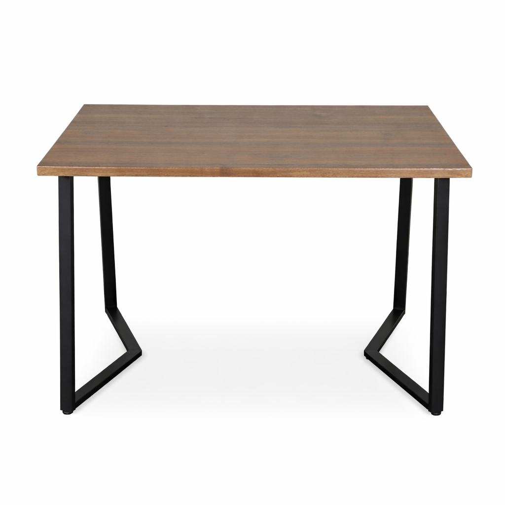 Set Masă Bucatarie Si Sufragerie 120x70 cm cu 4 Scaune, Blat Lemn, Cadru Metalic – Stil Modern