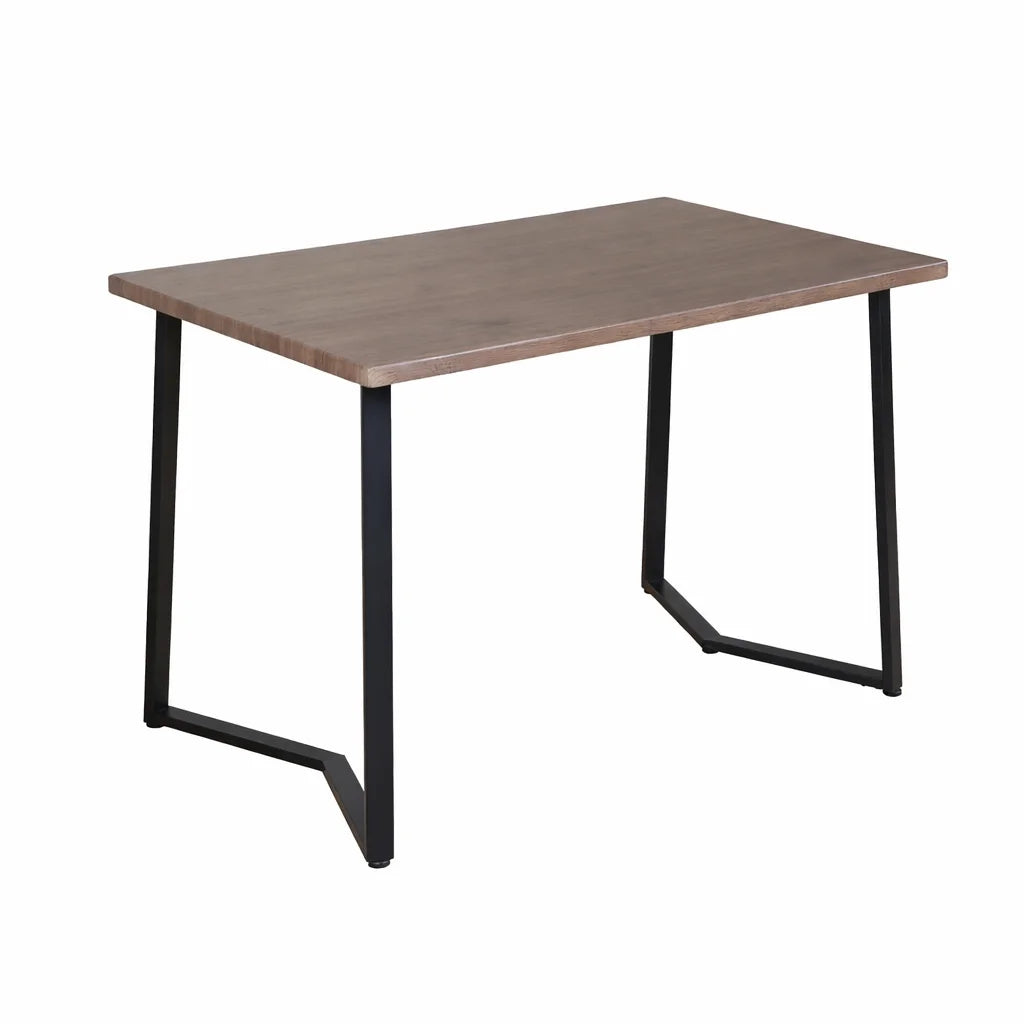 Set Masă Bucatarie Si Sufragerie 120x70 cm cu 4 Scaune, Blat Lemn, Cadru Metalic – Stil Modern