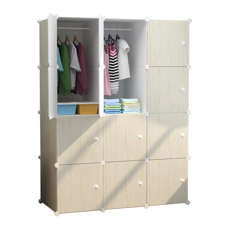 Dulap modular pentru copii, AT PERFORMANCE®, 12 rafturi, Crem