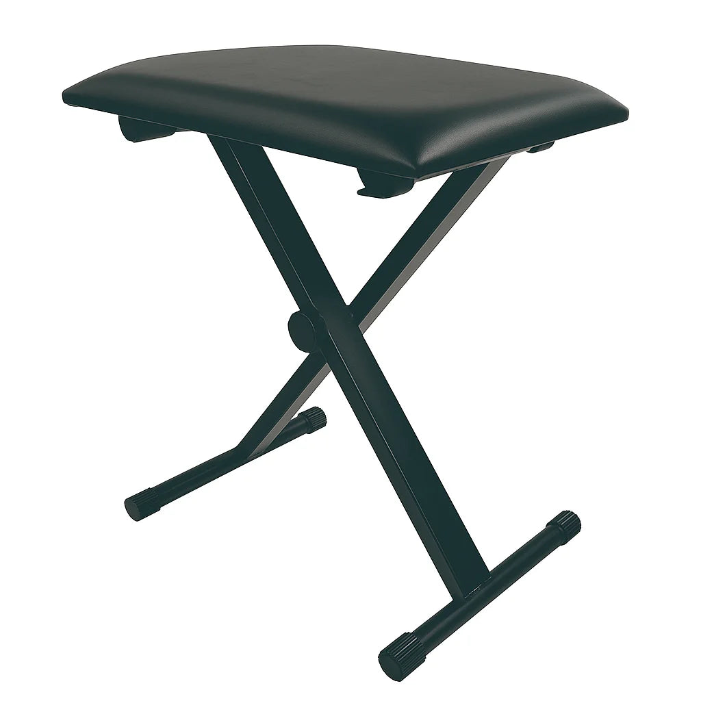 Scaun pentru Orga cu Inaltime Reglabila, Confort Sporit, Design Stabil, 52 / 55 / 57 cm, Pliabil, Usor de Depozitat, Protectie Podea, Negru