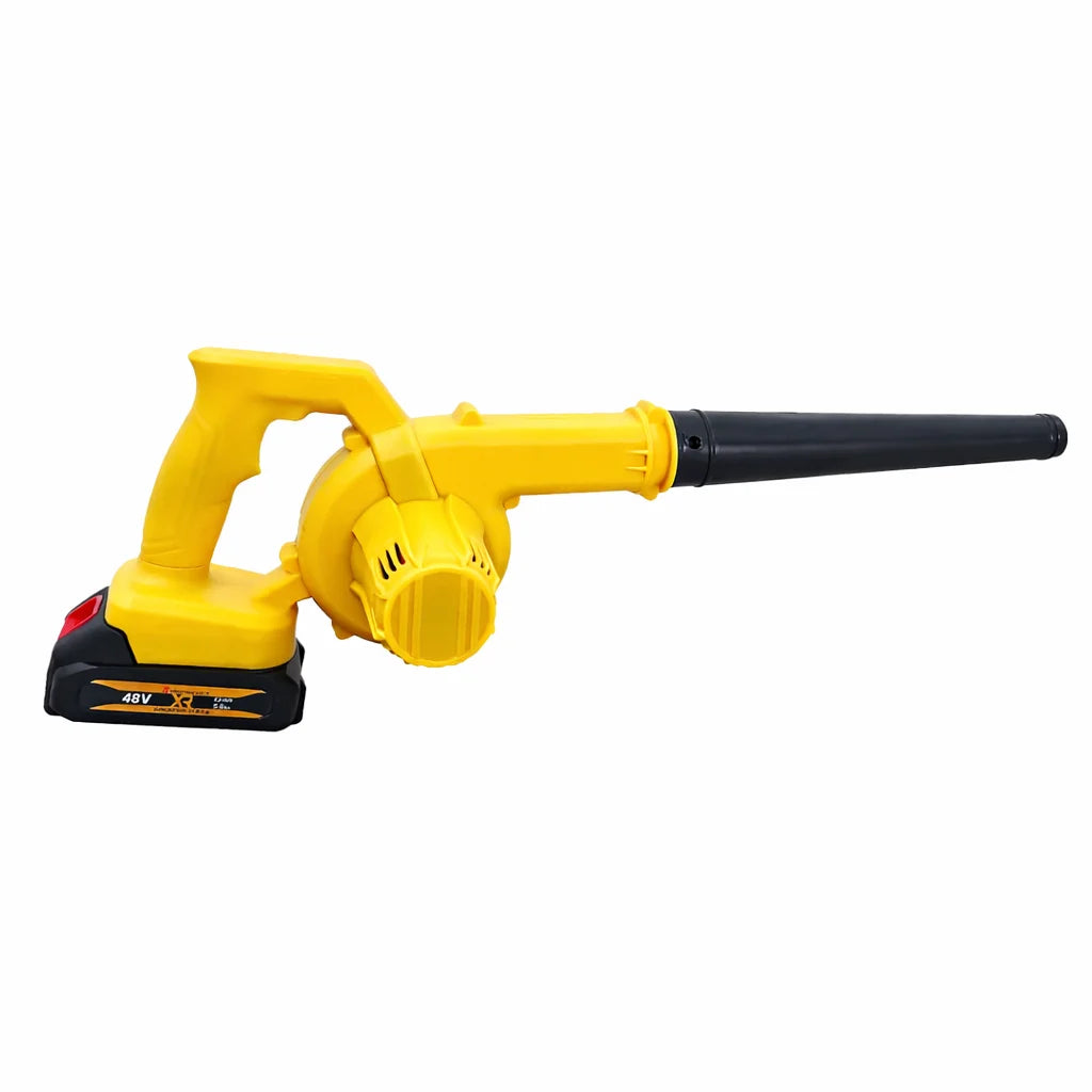 Suflantă și Aspirator fără fir 2 în 1 AT PERFORMANCE® AT-919, 48V, 880W, 18.000 RPM, cu 2 Acumulatori, pentru Frunze, Praf și Zăpadă Ușoară