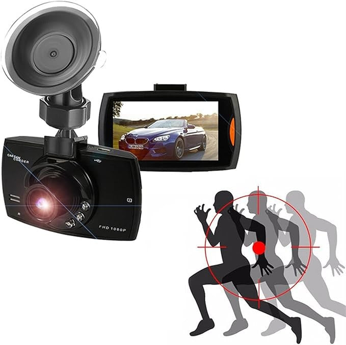Cameră Auto DVR AT PERFORMANCE® 360° Full HD 1080P, Viziune Nocturnă, G-Sensor, Loop Recording, Mini Dash Cam cu Detecție Mișcare – Fără Card